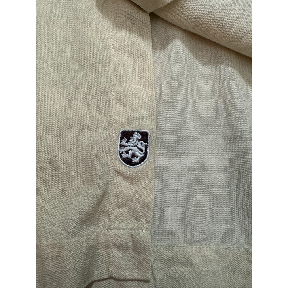 Nat Nast Silk Cotton Palm Leaf‎ Camp Shirt XL Beige Resort - Picture 5 of 12